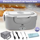 1 5l Electric Heating Lunch Box Portable For Car Office Food Warmer Container Us