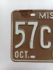 Vintage 1969 Mississippi License Plate 57c 6527