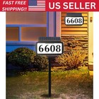 Solar Address Sign Light With Stake Lighted House Numbers For Home Street Yard