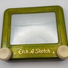 Vintage Travel Etch A Sketch Green Glitter Translucent Drawing Toy Ohio Art