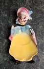  Vintage Ceramic Busy Biddy Granny W umbrella Teabag Holder spoon Rest