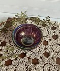Fenton Iridescent Amethyst Carnival Glass Ribbed Tulip Faberge Fairy Light lamp