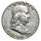 90  Silver Franklin Halves -  10 20-coin Roll Avg Circ