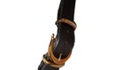 Donna Karan Vintage Black Brass Buckle Belt  Size 36 Made In Usa