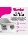 Bumbo Baby Toddler Adjustable 3-in-1 Booster Seat high Chair   Tray  Cool Gray