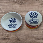 Vintage Epcot Center Ashtray   Trinket Jar Set   Walt Disney World 1980s