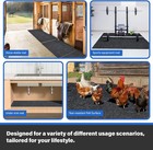 4x6ft Horse Stall Mat Non-slip Stable Floor Mat Cuttable Lightweight Rubber