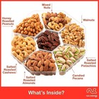 Gourmet Nuts Gift Basket For Dried Fruit In Red Box  7 Piece Assortment  2 Lb 