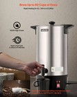 Vevor Commercial Coffee Urn 60 Cup Hot Beverage Dispenser 9 L Stainless Steel