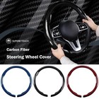 O-type Car Steering Wheel Cover Carbon Fiber Anti-slip Universal For 14 5 -15 