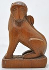 Antique Wooden Lion Statue Figurine Original Old Fine Hand Carved
