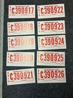 Nos Ohio Temporary License Plate Tag Consecutive 22 Pieces