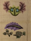 Vtg Rug Hooking Pattern Large Unique Hooked Sample Teacher Tool Technique Demo