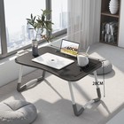 Foldable Laptop Bed Table - Portable Lap Desk With Drawer  Cup Holder For Bed