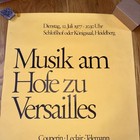 Vtg 1977 Heidelberg Germany Classical Concert Poster Musik Am Hofe Versailles