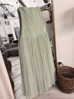 White Fox Green Strapless Tulle Maxi Dress Formal Gown  Polyester- Medium