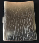 Cigarette Case Business Card Id Holder Wallet Skeleton Skull Crossbones Goth