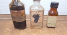 Antique Lot Apothecary Pharmacy Bottles Poison Owl Drug Oakland Paper Labels