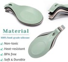 4-pack Silicone Spoon Rest Set Bpa-free Utensil Holder For Stove Countertop