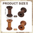 30pcs 3 Styles Wooden Bobbins Empty Spools For Textile Wire Embroidery Thread   