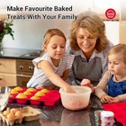 2pcs 12-cup Silicone Muffin Pans  Bpa Free