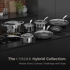 14-piece Nonstick Hybrid Hex Cookware Set - Induction   Oven Safe  Pfoa Free