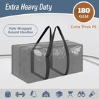6 Pack Extra Heavy Duty Large Moving Bags With Strong Zipper   Comfortable Ha   