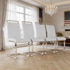Modern Dining Chairs pu Faux Leather High Back Upholstered Side Chair With C-sha