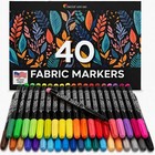 40 Fabric Markers Pens Set - Non Toxic  Indelible And Permanent Fabric Paint    