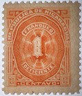 Travelstamps  1896 Nicaragua Stamps   Mint   Original Gum  Hinged 1 Centavo