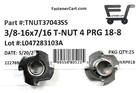  25  Stainless Steel T-nut 3 8-16 X 7 16 4 Prong  18-8 - Fast Free Shipping