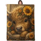 Wicked Highland Cow Blanket 50x60in cozy Flannel Throw 60 x50  Highland Cow 02