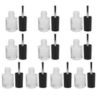 10pcs Empty Nail Polish Bottle With Brush Cap For Diy Mixing