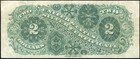 1886  2 Two Dollar Hancock Silver Certificate Note Fr 244