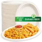 Disposable Paper Plates Oval  10x12 5 125  Large  Everyday Dinner Plates By Fpn