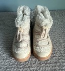 Cat   Jack Boots Toddler Girls Jodi Sz 7 Shearling Faux Fur Winter Zipper Cream