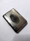 Oval Filigree Deco Silver Tone Pocket Wallet Cigarette Business Card Holder Case