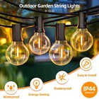 G40 Led Outdoor String Lights 100ft  50 Bulbs Waterproof Shatterproof  2700k