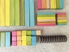 Tegu Magnetic Wooden Block Set 121 Piece Set Multi Color Shape Size Wheels