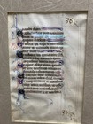 Antique Medieval 15th C Psalter Book Of Hours Leaf Vellum Gothic Latin Script