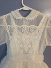 Vintage Sheer White Lace Little Girls Size 6 First Communion Dress W Slip 