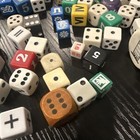 Mixed  Vintage Dice Lot Of 70  Game Dice  Metal  Wood  Plastic  Foam  Mini