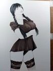 8 5x11   Wednesday Addmas  Rm 016  Original Pinup Girl By Alex Miranda