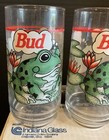 Vtg 1995 Budweiser Frog Drinking Glasses 16 Oz In Original Box Set Of 8 Anheuser