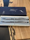Vintage Cross Century Chrome Ball Point Pen Mechanical Pencil Set 3501 Tested