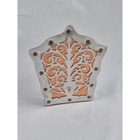 Vintage Copper Silver Tone Bookends Pierced Metal Scrollwork Desk Decor Set Gift