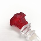 Rosenthal Versace Red Medusa Head Crystal Wine Bottle Stopper  chipped 