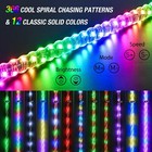 2pcs 2ft Rgb Led Spiral Whip Light Antenna W spring Base For Atv Utv Polaris Rzr