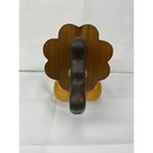 Vintage Wooden Lion Toy Rolling Wheels Nursery Decor Handmade Wood