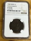 1788 Period 1c Massachusetts Xf40 Bn - Ngc